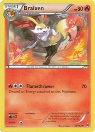 Braixen 026/162 - XY  BREAKthrough - for just $0.09! 