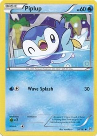Piplup 036/162 - XY  BREAKthrough Reverse Holofoil - for just $0.96! 