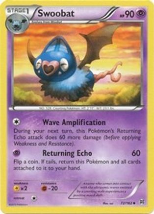 Swoobat 072/162 - XY  BREAKthrough Reverse Holofoil - for just $0.18! 