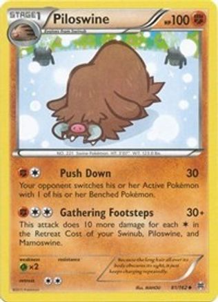 Piloswine 081/162 - XY  BREAKthrough Reverse Holofoil - for just $0.20! 