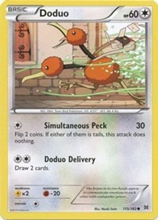 Doduo 115/162 - XY  BREAKthrough Reverse Holofoil - for just $0.22! 