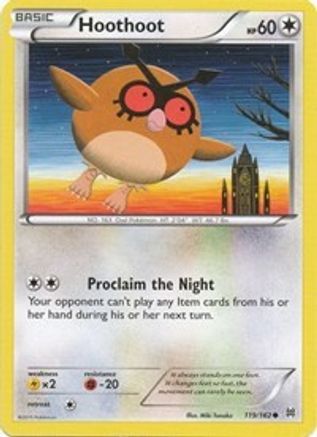 Hoothoot 119/162 - XY  BREAKthrough Reverse Holofoil - for just $0.17! 