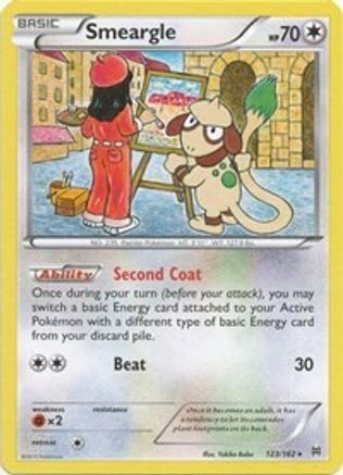 Smeargle 123/162 - XY  BREAKthrough Reverse Holofoil - for just $0.45! 