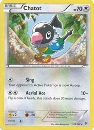 Chatot 128/162 - XY  BREAKthrough Reverse Holofoil - for just $0.15! 
