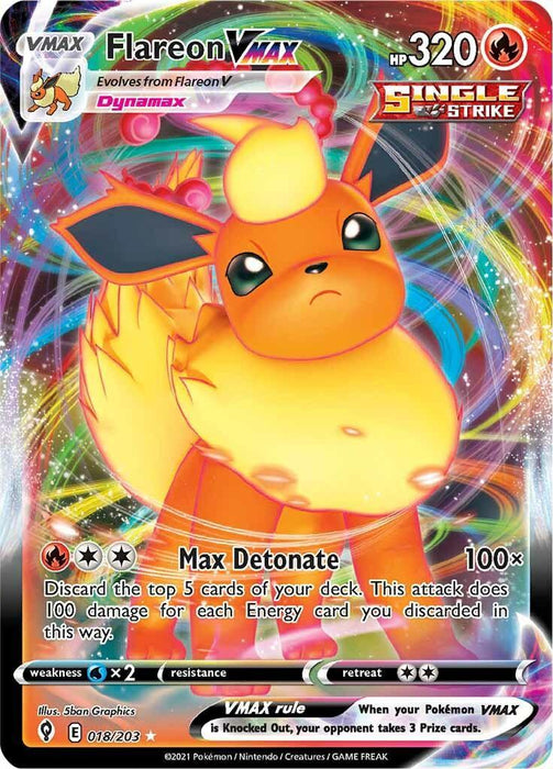 Flareon VMAX (018/203) [Sword & Shield: Evolving Skies] - for just $4.60! 