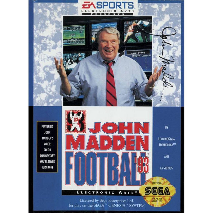 John Madden Football '93 (Sega Genesis) - Just $0! Shop now at Retro Gaming of Denver