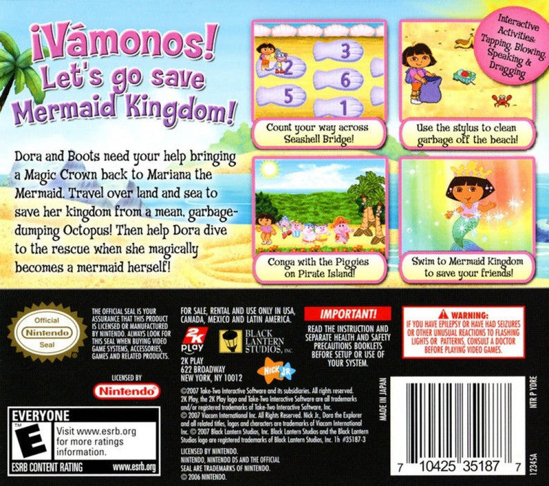 Dora the Explorer: Dora Saves the Mermaids — Nintendo DS (DS) - for just $5.99! 