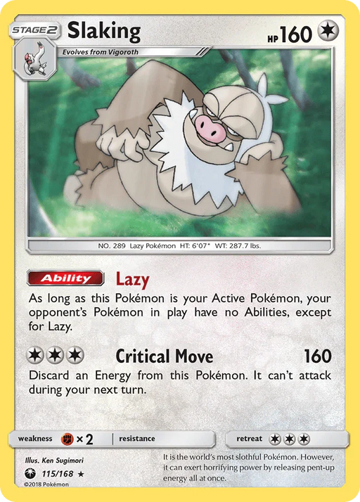Slaking (115/168) [Sun & Moon: Celestial Storm] - for just $2.20! 