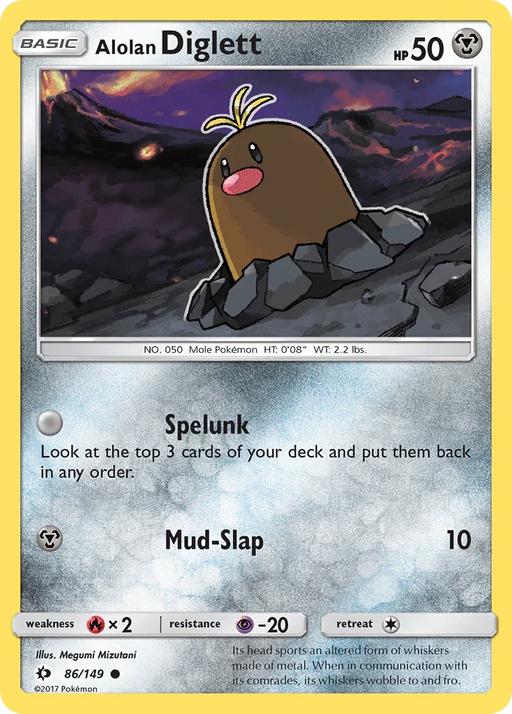 Alolan Diglett (86/149) [Sun & Moon: Base Set] - for just $0.10! 