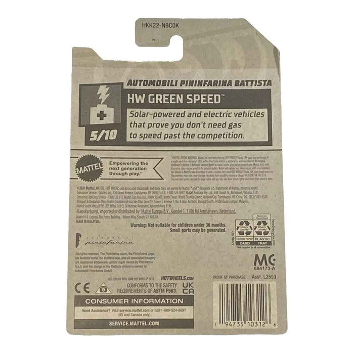 Hot Wheels Automobili Pininfarina Battista - Green Speed Series 5/10 - for just $1.79! 