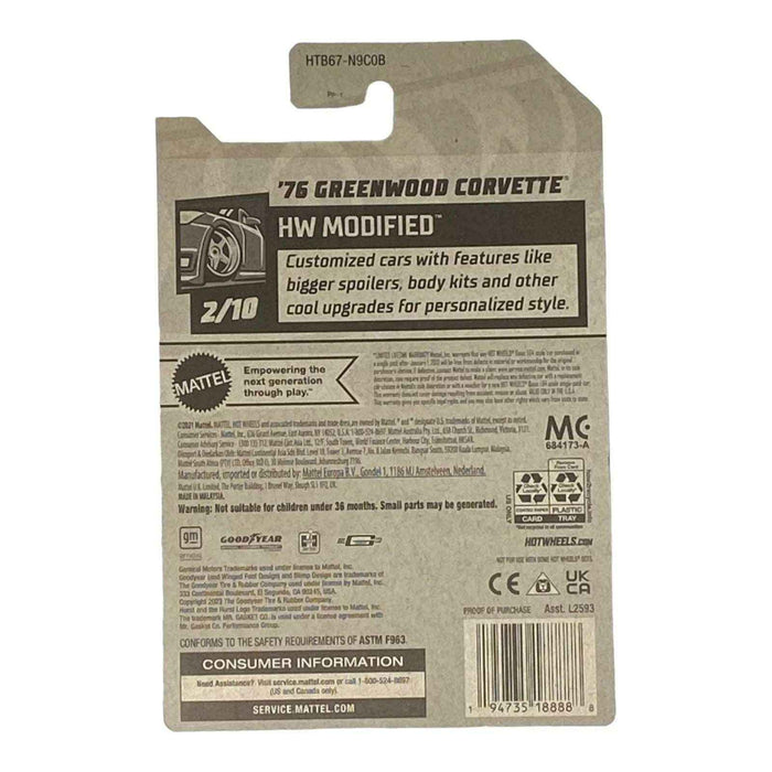 Hot Wheels '76 Greenwood Corvette - Modified Series 2/10 - for just $1.79! 