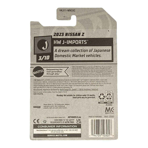 Hot Wheels 2023 Nissan Z - J-Imports Series 3/10 - for just $1.79! 
