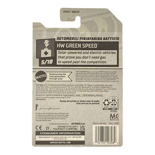 Hot Wheels Automobili Pininfarina Battista - Green Speed Series 5/10 - for just $1.79! 