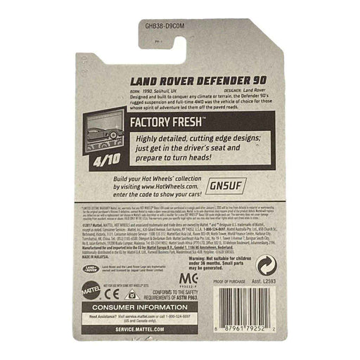 Hot Wheels Land Rover Defender 90 - Factory Fresh Series 4/10 - for just $1.79! 