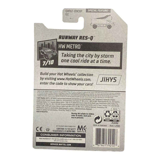 Hot Wheels Runway Res-Q - Metro Series 7/10 - for just $1.79! 