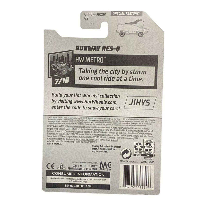 Hot Wheels Runway Res-Q - Metro Series 7/10 - for just $1.79! 