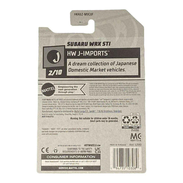 Hot Wheels Subaru WRX STI - J-Imports Series 2/10 - for just $1.79! 