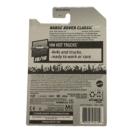 Hot Wheels Range Rover Classic - Hot Trucks Series 10/10 - for just $1.79! 