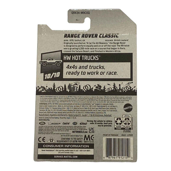 Hot Wheels Range Rover Classic - Hot Trucks Series 10/10 - for just $1.79! 