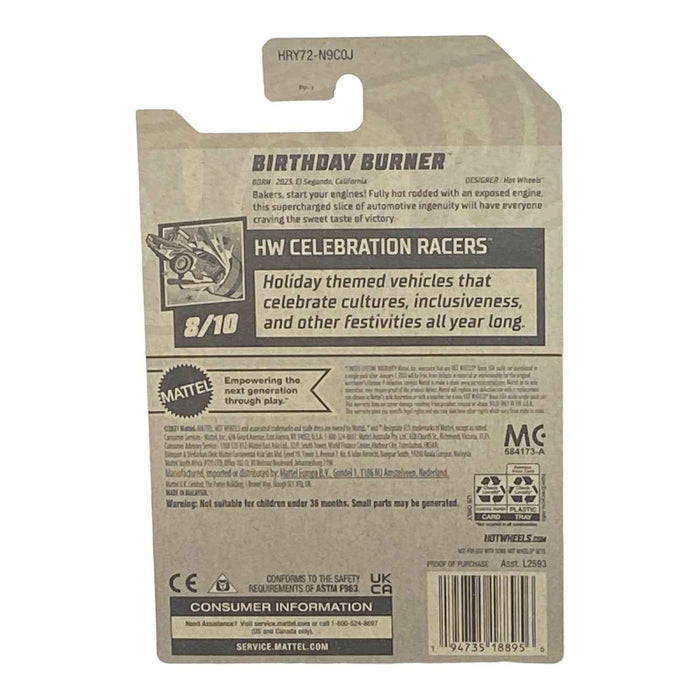 Hot Wheels Birthday Burner - Celebration Racers Series 8/10 - for just $1.79! 