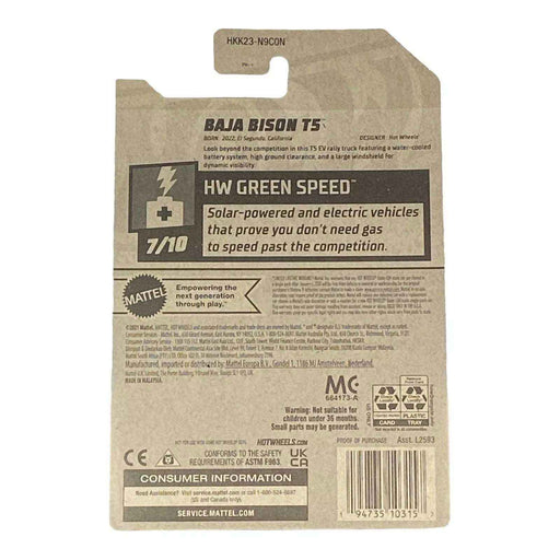 Hot Wheels Baja Bison T5 - Green Speed Series 7/10 - for just $1.79! 
