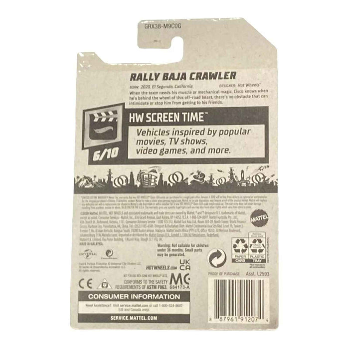 Hot Wheels (Black) Rally Baja Crawler - Screen Time Series 6/10 - Fast & Furious Spy Racers - for just $1.79! 