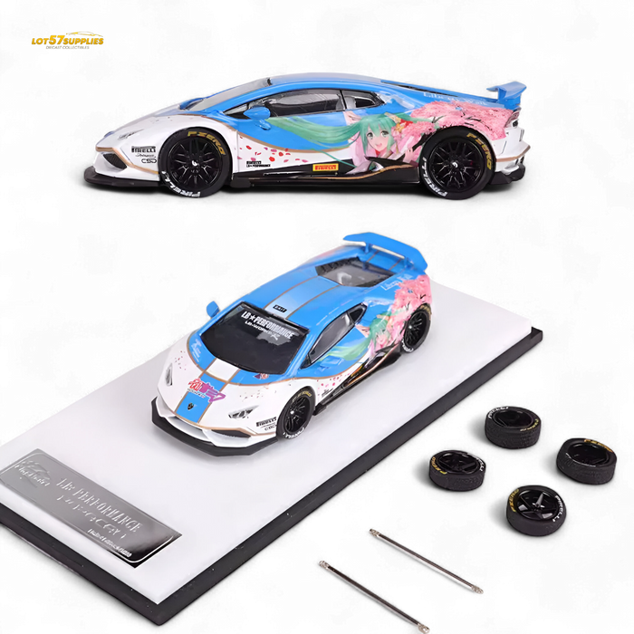 King Model Lamborghini Huracan LP610 LB 1.0 Hatsune Blue 1:64 - for just $36.99! 