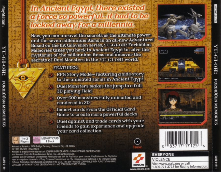 Yu-Gi-Oh Forbidden Memories – PlayStation 1 (PS1) - for just $19.99! 