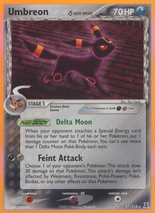 Umbreon (17/113) (Delta Species) [EX: Delta Species] - for just $132.40! 