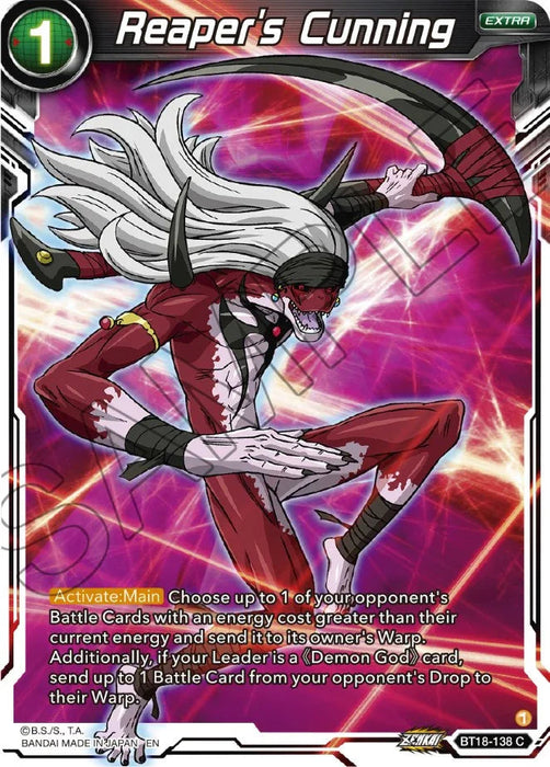 Reaper's Cunning (BT18-138) [Dawn of the Z-Legends] - for just $0.10! 