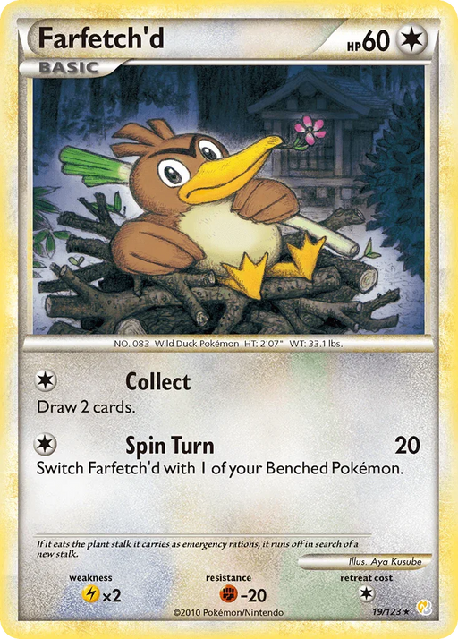 Farfetch'd (19/123) [HeartGold & SoulSilver: Base Set] - for just $2.25! 