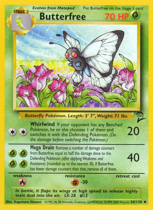 Butterfree (34/130) [Base Set 2] - for just $0.65! 