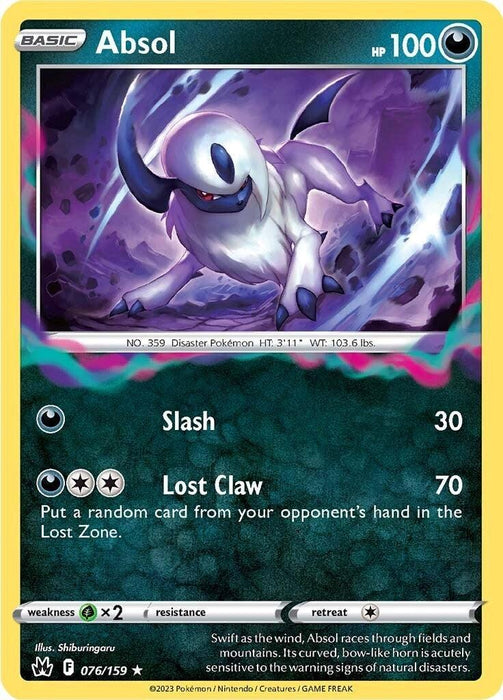 Absol (076/159) [Sword & Shield: Crown Zenith] - for just $0.20! 