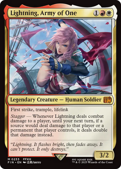 Lightning, Army of One (FIN-233) - FINAL FANTASY - for just $3.28! 