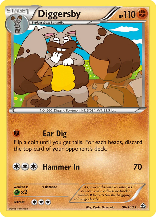 Diggersby (90/160) [XY: Primal Clash] - for just $0.15! 