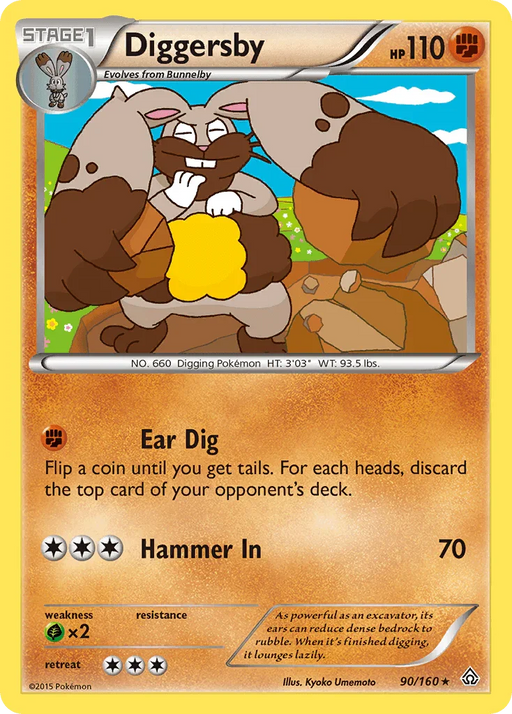 Diggersby (90/160) [XY: Primal Clash] - for just $0.15! 