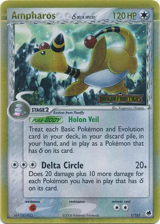 Ampharos (1/101) (Delta Species) (Stamped) [EX: Dragon Frontiers] - for just $41.60! 