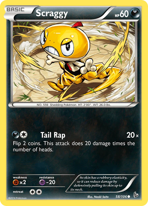 Scraggy (58/106) [XY: Flashfire] - for just $0.10! 