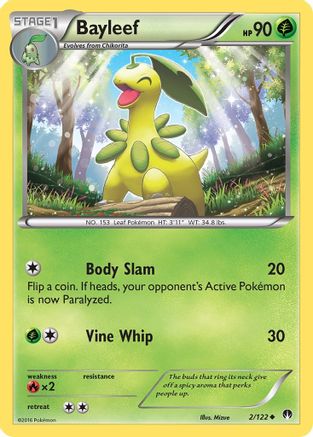 Bayleef 002/122 - XY  BREAKpoint Reverse Holofoil - for just $0.73! 