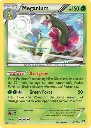 Meganium 003/122 - XY  BREAKpoint Reverse Holofoil - for just $1.25! 