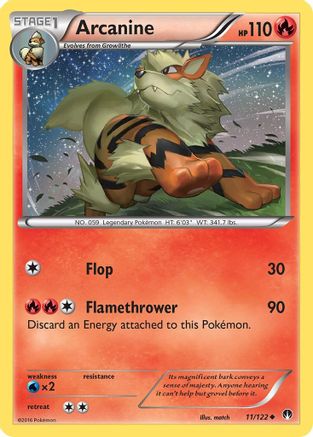 Arcanine 011/122 - XY  BREAKpoint Reverse Holofoil - for just $0.79! 