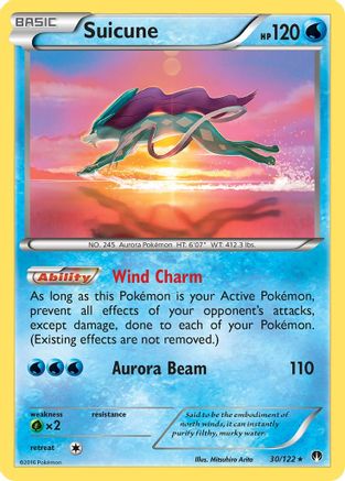 Suicune 030/122 - XY  BREAKpoint Reverse Holofoil - for just $1.32! 