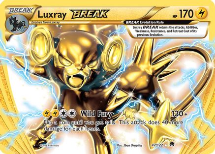 Luxray BREAK 047/122 - XY  BREAKpoint Holofoil - for just $1.75! 