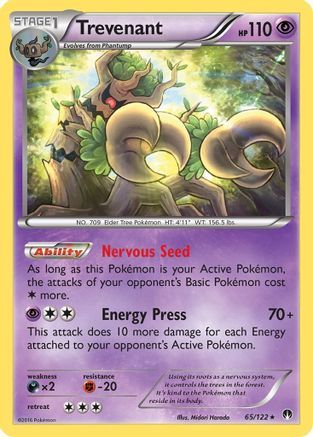Trevenant 065/122 - XY  BREAKpoint Reverse Holofoil - for just $0.15! 