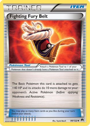 Fighting Fury Belt 099/122 - XY  BREAKpoint Reverse Holofoil - for just $1! 