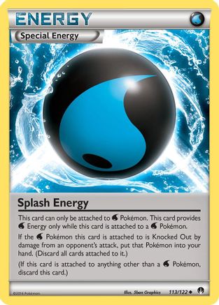 Splash Energy 113/122 - XY  BREAKpoint Reverse Holofoil - for just $1.13! 