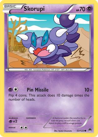 Skorupi 053/122 - XY  BREAKpoint Reverse Holofoil - for just $0.10! 