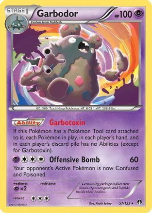Garbodor 057/122 - XY  BREAKpoint Reverse Holofoil - for just $0.61! 