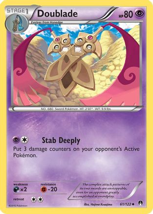 Doublade 061/122 - XY  BREAKpoint Reverse Holofoil - for just $0.23! 