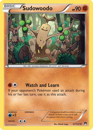 Sudowoodo 067/122 - XY  BREAKpoint Reverse Holofoil - for just $0.20! 